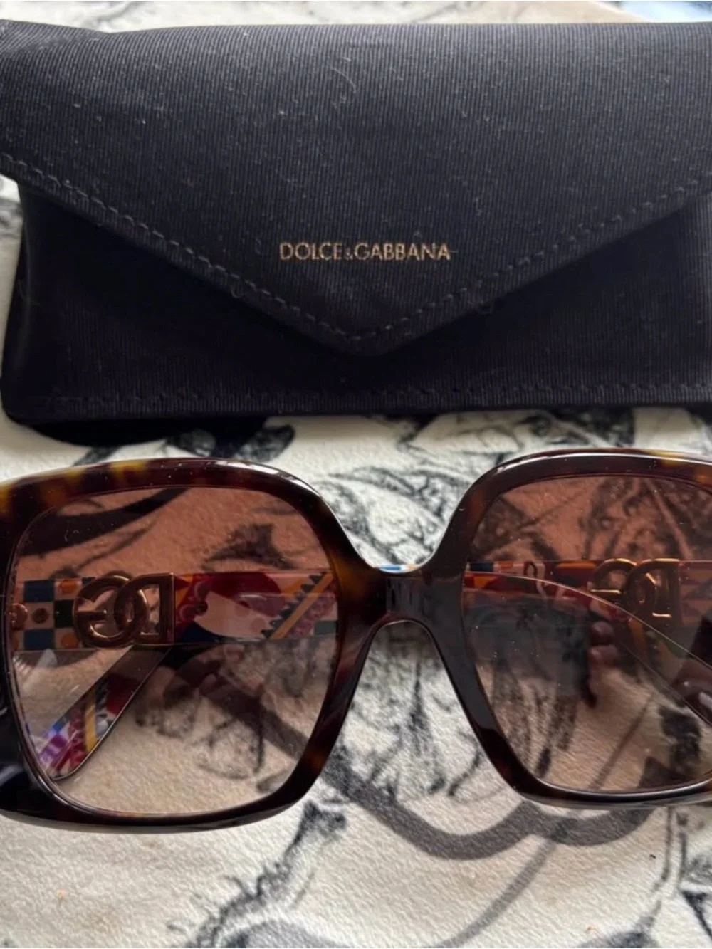 Dolce & Gabbana Tortoiseshell Sunglasses with Brown Lenses